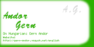 andor gern business card
